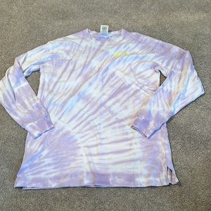 Victoria’s Secret pink purple and white tie dye long sleeve T-shirt size XS